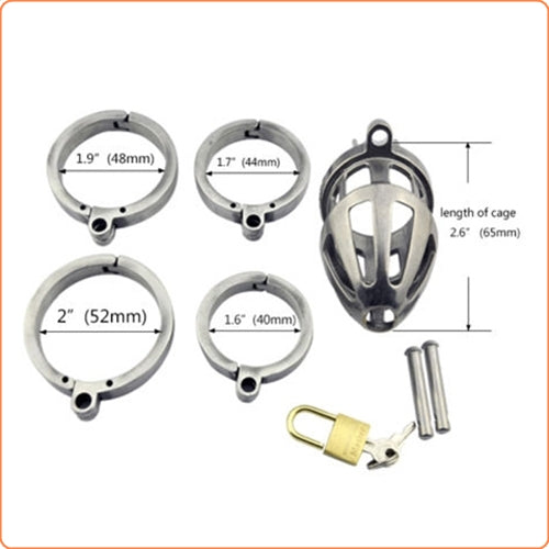 BON4M Large stainless steel male chastity device / Solid version