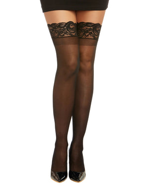 Dreamgirl 0005 Laced Stay-up Sheer Thigh High