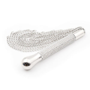 Aluminium Chain Whip Flogger with Diamante Handle