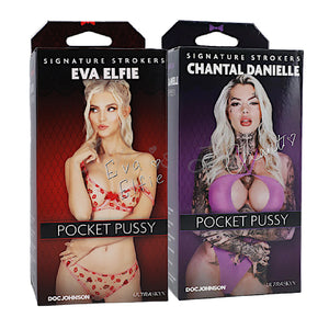 Doc Johnson Signature Strokers ULTRASKYN Pocket Pussy Eva Elfie or Chantal Danielle Male Masturbators - Handheld Strokers  Buy in Singapore LoveisLove U4Ria