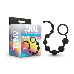 Anal Adventures Platinum Silicone Large Anal Beads or 10 Anal Beads Anal - Anal Beads & Balls Buy Sex Toys in Singapore LoveisLove U4Ria