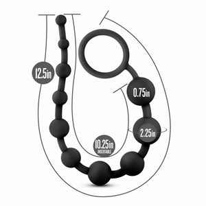 Anal Adventures Platinum Silicone Large Anal Beads or 10 Anal Beads Anal - Anal Beads & Balls Buy Sex Toys in Singapore LoveisLove U4Ria