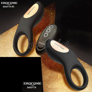 Erocome Sagitta Rechargeable Vibrating Cock Ring with or without Remote Control Buy in Singapore LoveisLove U4Ria