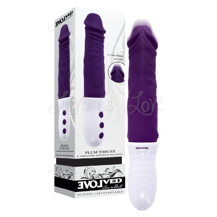 Evolved Plum Thrust Thrusting Realistic Dildo Vibrator