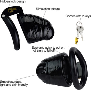 Realistic Penis Chastity Cage 4-Piece Ring Kit #201 Black S, M, L, XL For Him - Chastity Devices  Buy Sex Toys in Singapore LoveisLove U4Ria