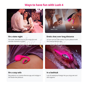 Lovense Lush 4 App-Controlled G-Spot Egg Vibrator Award-Winning & Famous - Lovense Buy Sex Toys in Singapore LoveisLove U4Ria