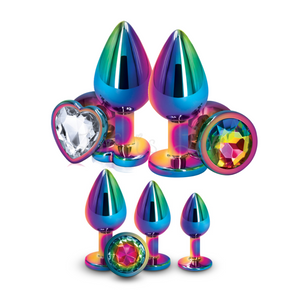 NS Novelties Rear Assets Aluminum Multicolor Butt Plug