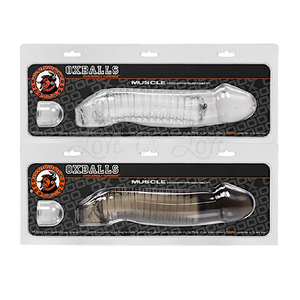 Oxballs Muscle Cock Sheath with adjustFIT Stopper Smoke or Clear For Him - Oxballs Cocksheaths Buy Sex Toys in Singapore LoveisLove U4Ria