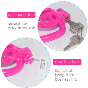 Pink Turtle Chastity Cage with 4 Sizing Rings #78 For Him - Chastity Devices Buy in Singapore LoveisLove U4Ria