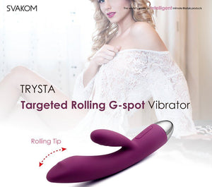 Svakom Trysta or App-Controlled Trysta Neo Interactive Rabbit Vibrator with G-Spot Ball Buy in Singapore LoveisLove U4Ria