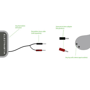 ElectraStim Adapter Kit 2mm to Press Stud, 2mm to 4mm or 4mm to 2mm Banana Plug Converter Kit Buy in Singapore LoveisLove U4Ria