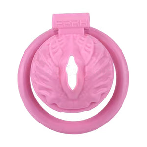 Resin Fishtail Chastity Cage 4-Piece Ring Kit Pink #3220 For Him - Chastity Devices Buy Sex Toys in Singapore LoveisLove U4Ria