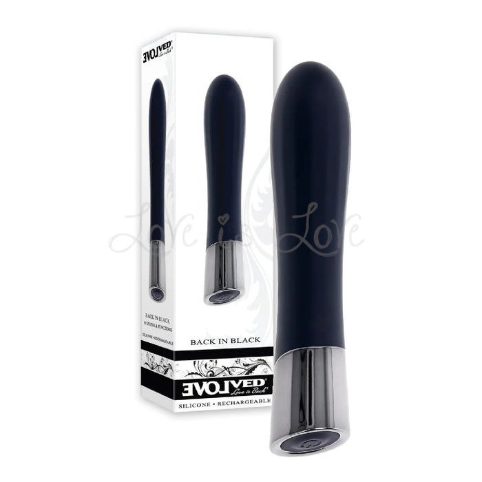 Evolved Back In Black Silicone Bullet Vibrator