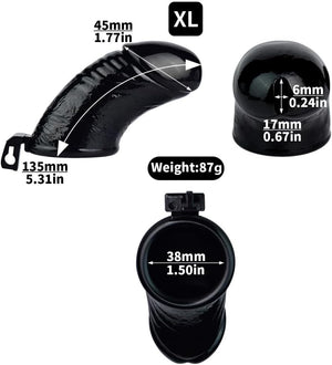 Realistic Penis Chastity Cage 4-Piece Ring Kit #201 Black S, M, L, XL For Him - Chastity Devices  Buy Sex Toys in Singapore LoveisLove U4Ria