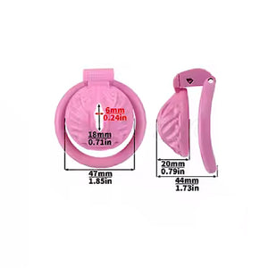 Resin Fishtail Chastity Cage 4-Piece Ring Kit Pink #3220 For Him - Chastity Devices Buy Sex Toys in Singapore LoveisLove U4Ria