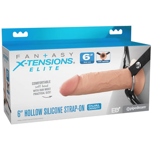 Fantasy X-Tensions Elite Hollow Silicone Strap-On 6 Inch or 7 Inch Hollow Strap-Ons Buy Sex Toys in Singapore LoveisLove U4Ria