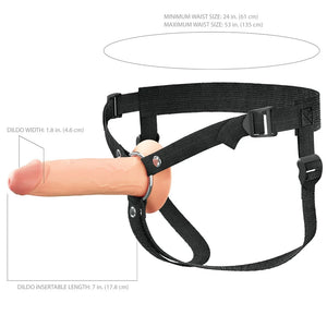 Fantasy X-Tensions Elite Hollow Silicone Strap-On 6 Inch or 7 Inch Hollow Strap-Ons Buy Sex Toys in Singapore LoveisLove U4Ria