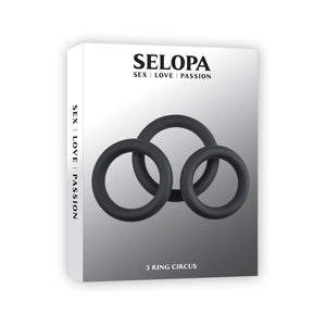 Selopa 3 Ring Circus Silicone Cock Ring Set Cock Rings - Cock & Ball Gear Buy in Singapore LoveisLove U4Ria