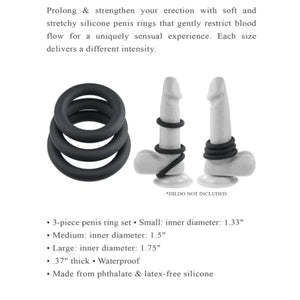 Selopa 3 Ring Circus Silicone Cock Ring Set Cock Rings - Cock & Ball Gear Buy in Singapore LoveisLove U4Ria