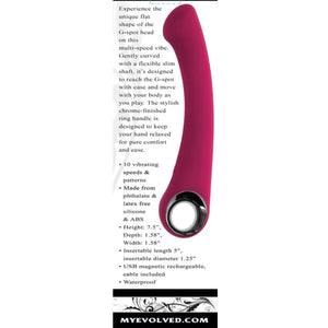 Evolved Pleasure Curve Silicone G-Spot Vibrator Burgundy Vibrators - G-Spot Vibrators  Buy in Singapore LoveisLove U4Ria