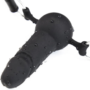 Adjustable Realistic Silicone Penis Gag Black Bondage - Ball & Bit Gags  Buy Sex Toys in Singapore LoveisLove U4Ria