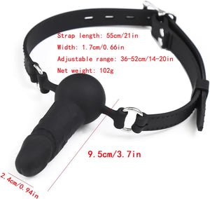 Adjustable Realistic Silicone Penis Gag Black Bondage - Ball & Bit Gags  Buy Sex Toys in Singapore LoveisLove U4Ria