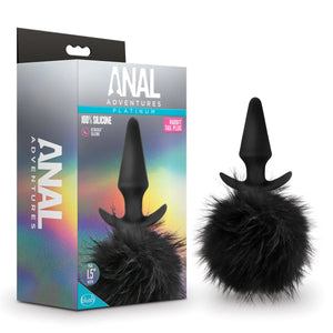 Anal Adventures Platinum Rabbit Tail Plug Black Anal - Anal Beads & Balls Buy Sex Toys in Singapore LoveisLove U4Ria