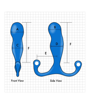 Aneros Maximus Syn Trident Silicone Coated Special Edition Blue 