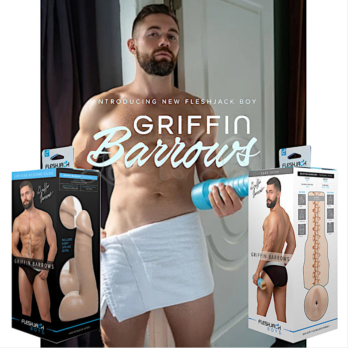 Fleshjack Boys Griffin Barrows 7 Inch Dildo or Cake Signature Butt