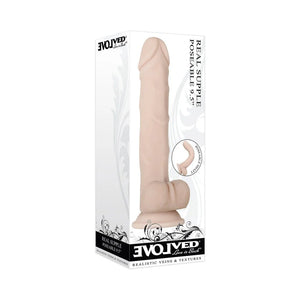 Evolved Real Supple Poseable Suction Cup Dildo With Balls Beige or Brown Buy in Singapore LoveisLove U4Ria