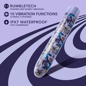 Blush Limited Addiction Rechargeable 7 Inch Vibrator Floradelic Purple or Utopia Aqua Vibrators - Bullet Vibrator  Buy in Singapore LoveisLove U4Ria