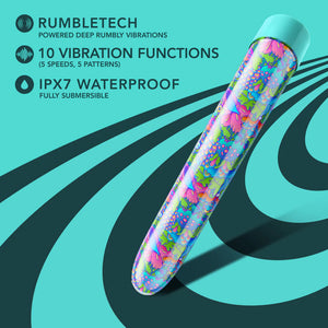 Blush Limited Addiction Rechargeable 7 Inch Vibrator Floradelic Purple or Utopia Aqua Vibrators - Bullet Vibrator  Buy in Singapore LoveisLove U4Ria