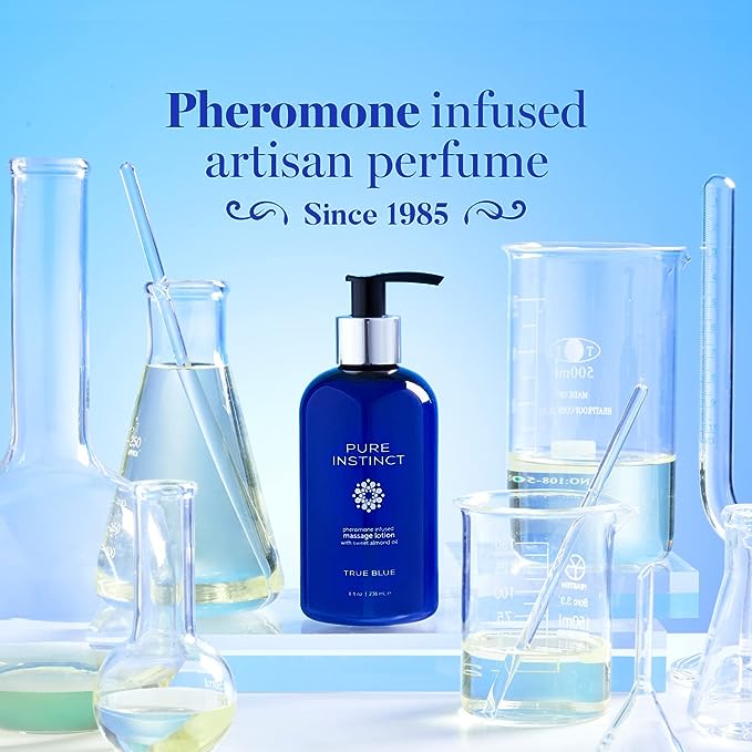 Class Erotica Pure Instinct Pheromone Infused Massage Body Lotion True Blue 8oz/236ml