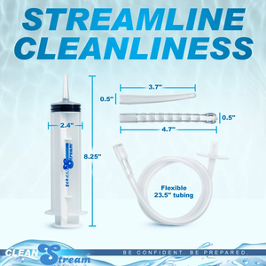 CleanStream Enema Syringe 150 ml With or Without Attachments