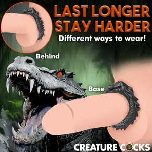 Creature Cocks Black Caiman Silicone Cock Ring Buy in Singapore LoveisLove U4Ria 