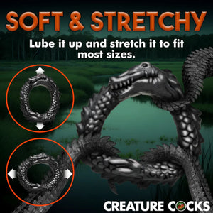 Creature Cocks Black Caiman Silicone Cock Ring Buy in Singapore LoveisLove U4Ria 