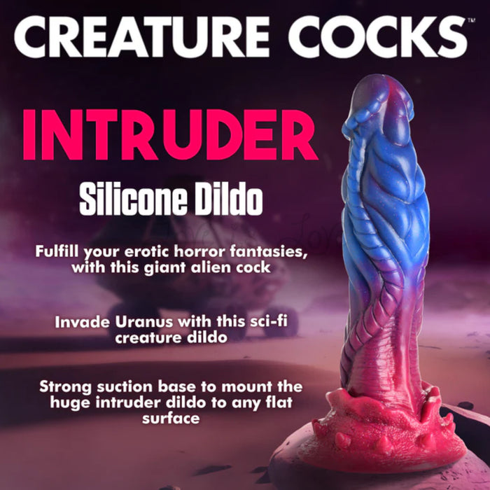 Creature Cocks Intruder Alien Silicone Dildo Purple