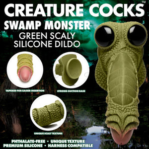 Creature Cocks Swamp Monster Green Scaly Silicone Dildo Buy in Singapore LoveisLove U4Ria 