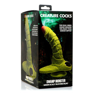 Creature Cocks Swamp Monster Green Scaly Silicone Dildo Buy in Singapore LoveisLove U4Ria 