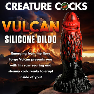 Creature Cocks Vulcan Silicone Dildo Black/Red Buy in Singapore LoveisLove U4Ria 