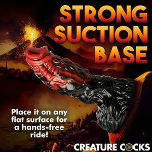 Creature Cocks Vulcan Silicone Dildo Black/Red Buy in Singapore LoveisLove U4Ria 