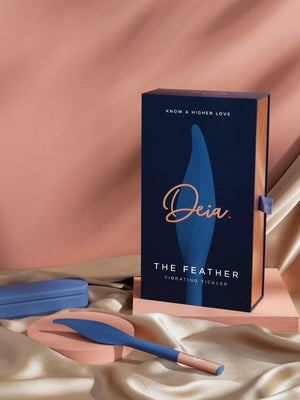 Deia The Feather Vibrating Tickler Blue Vibrators - Cute & Discreet Buy in Singapore LoveisLove U4Ria