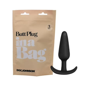 Doc Johnson In A Bag 3 Inch Butt Plug Silicone Black Buy in Singapore LoveisLove U4Ria 