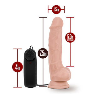 Blush Dr. Skin Remote Control Vibrating Realistic Cock With Suction Cup Base