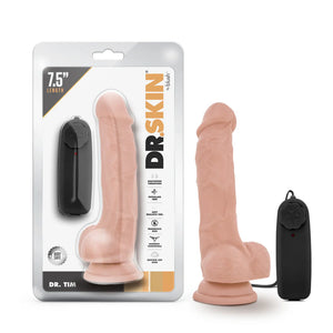 Blush Dr. Skin Remote Control Vibrating Realistic Cock With Suction Cup Base