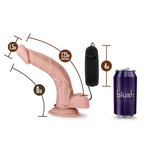 Blush Dr. Skin Remote Control Vibrating Realistic Cock With Suction Cup Base