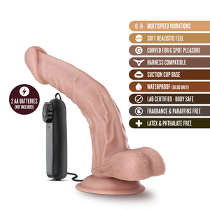 Blush Dr. Skin Remote Control Vibrating Realistic Cock With Suction Cup Base