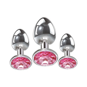 Adam & Eve Pink Gem Anal Plug S or M or L or Set of 3