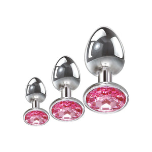 Adam & Eve Pink Gem Anal Plug S or M or L or Set of 3