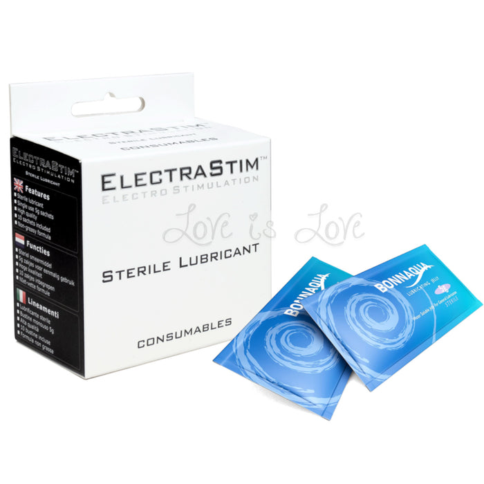 Electrastim Sterile Water-Based Lubricant Pack of 10 pcs (Popular for Urethral Probes/anal sex toys Users)